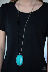 silver,turquoise,Stone Stampede Blue Necklace