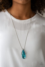 Load image into Gallery viewer, Stellar Sophistication Blue Rhinestone Necklace Paparazzi Accessories