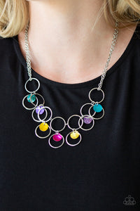 blue,pink,purple,short necklace,yellow,Ask and You Shall Receive Multi Necklace