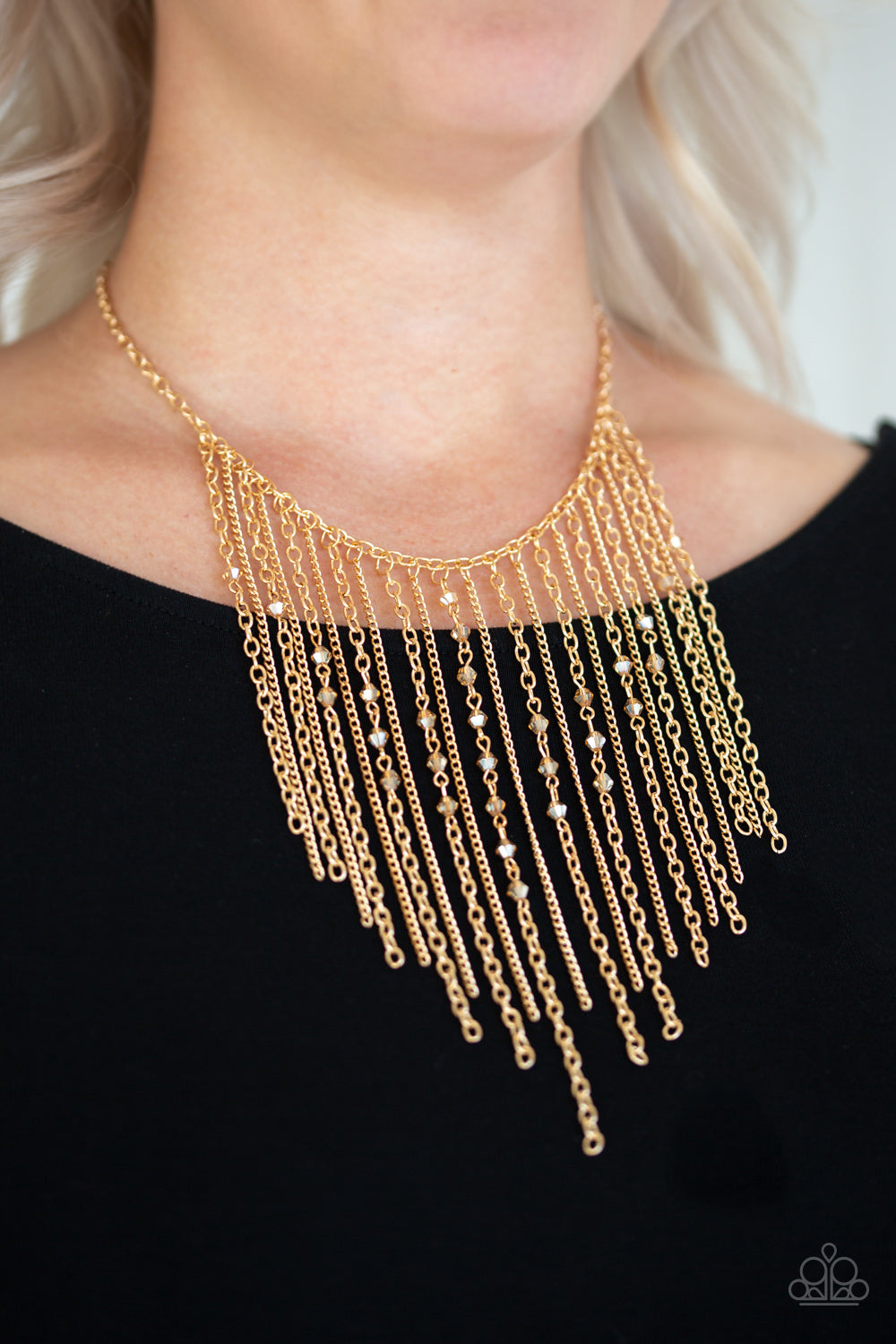 First Class Fringe - Gold Necklace Paparazzi Accessories