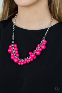 pink,short necklace,Walk This BROADWAY - Pink Necklace