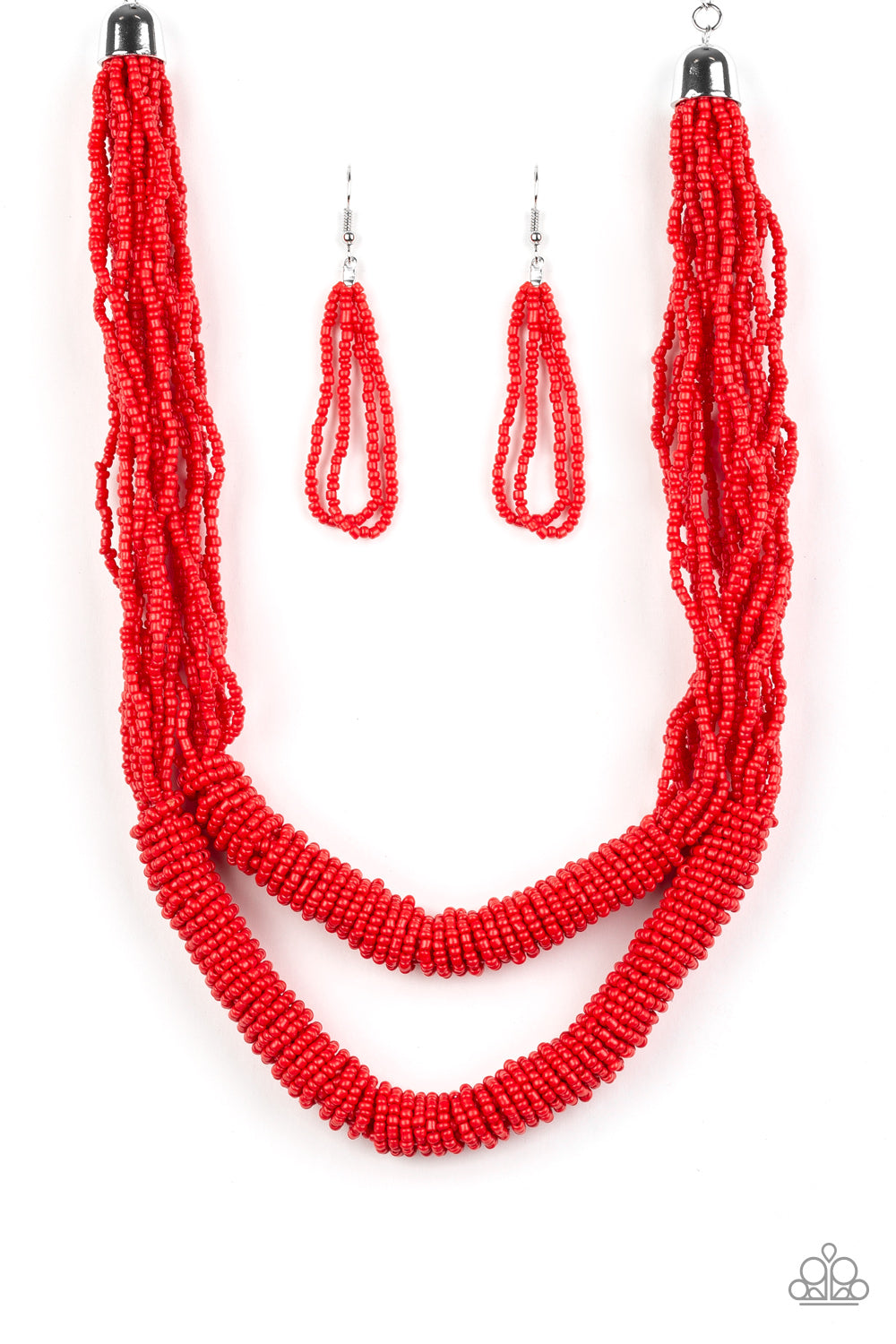 Right as Rainforest Red Seed Bead Necklace Paparazzi Accessories