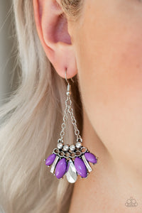 fishhook,purple,Terra Tribe Purple Earrings