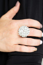 Load image into Gallery viewer, Bloomin Bloomer White Cat&#39;s Eye Ring Paparazzi Accessories