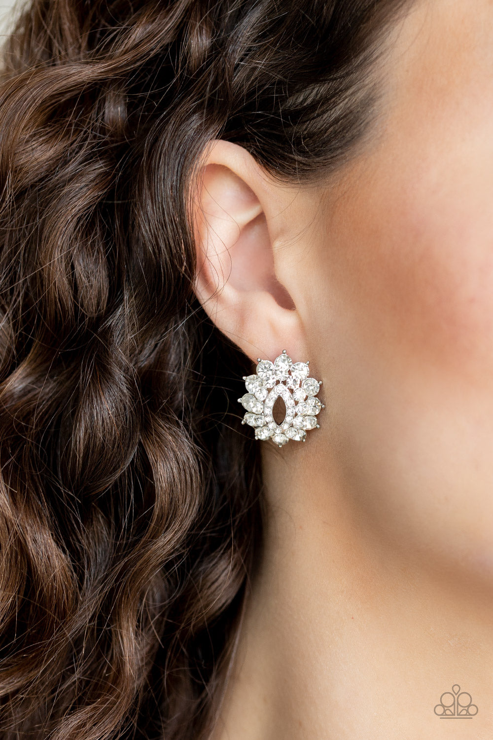 Brighten The Moment White Earring Paparazzi Accessories