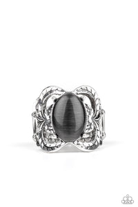 black,cat's eye,Wide Back,Go For Glow - Black Cat's Eye Ring