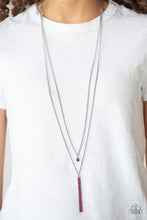 Load image into Gallery viewer, Stratospheric Pink Rhinestone Gunmetal Necklace Paparazzi Accessories