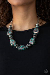 multi,turquoise,Prehistoric Fashionista Multi Necklace