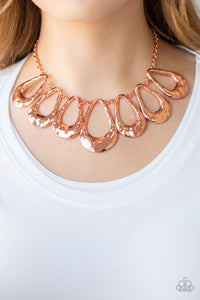 copper,short necklace,Teardrop Envy - Copper Necklace