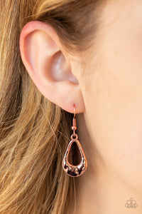 copper,short necklace,Teardrop Envy - Copper Necklace