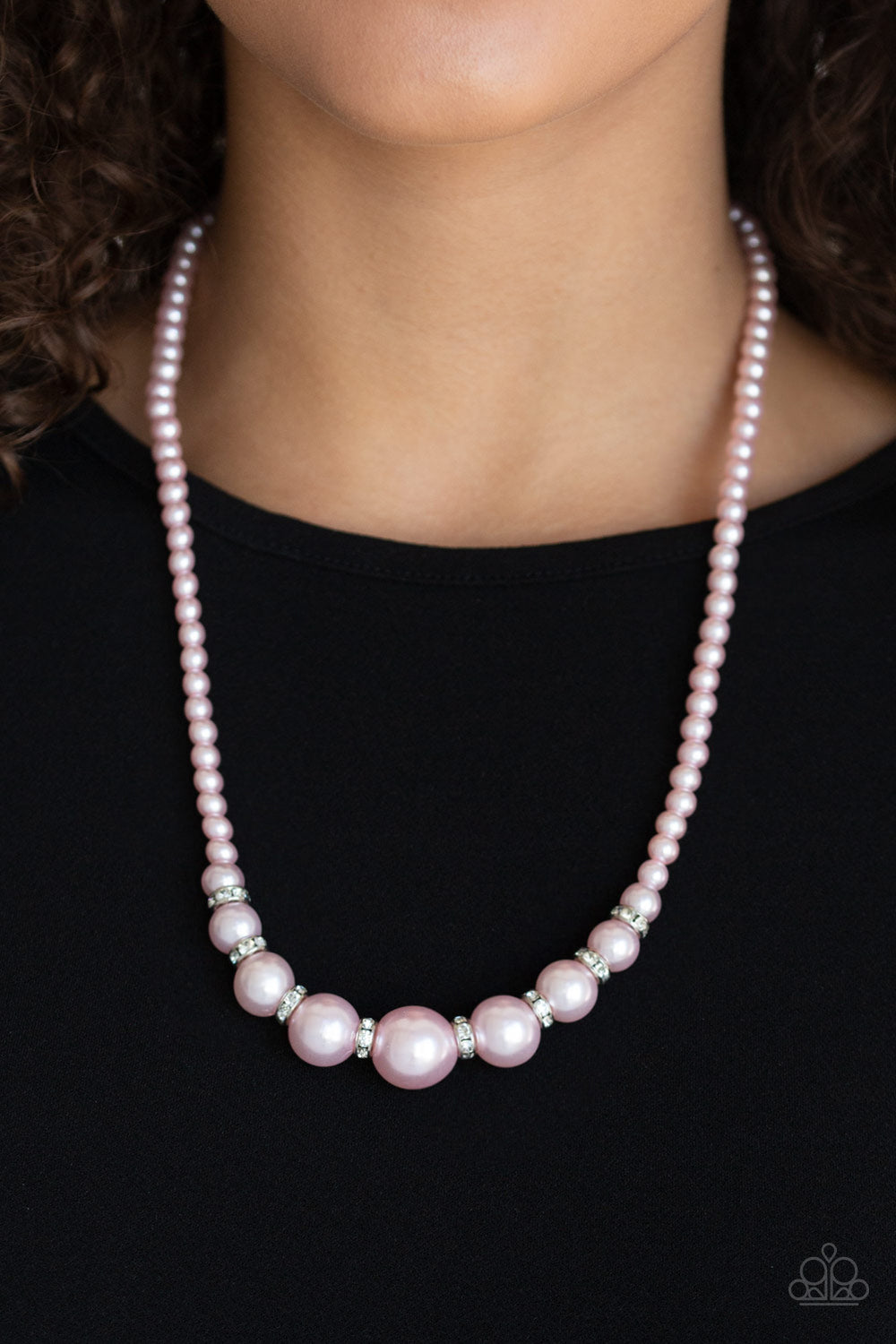 Retro Pink Theater Faux Pearl Necklace 88 Inch 51220 – VintageDreamBeads