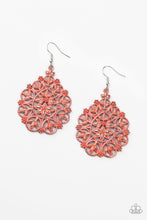 Load image into Gallery viewer, Floral Affair Orange Earring Paparazzi Accessories