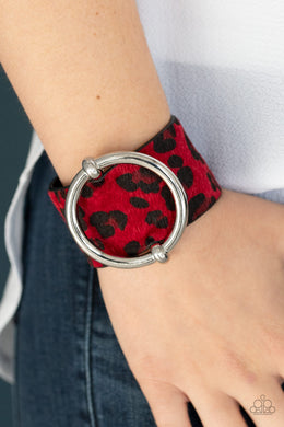 Asking Fur Trouble Red Bracelet Paparazzi Accessories