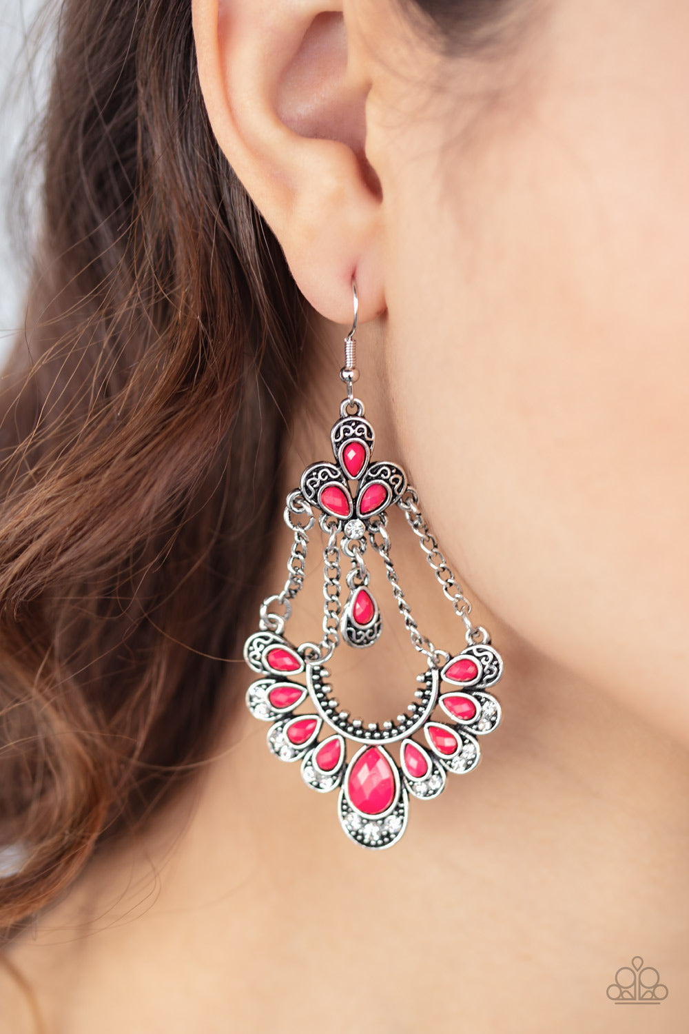 Paparazzi Earring ~ Epic Elegance - Pink – Paparazzi Jewelry | Online Store  | DebsJewelryShop.com