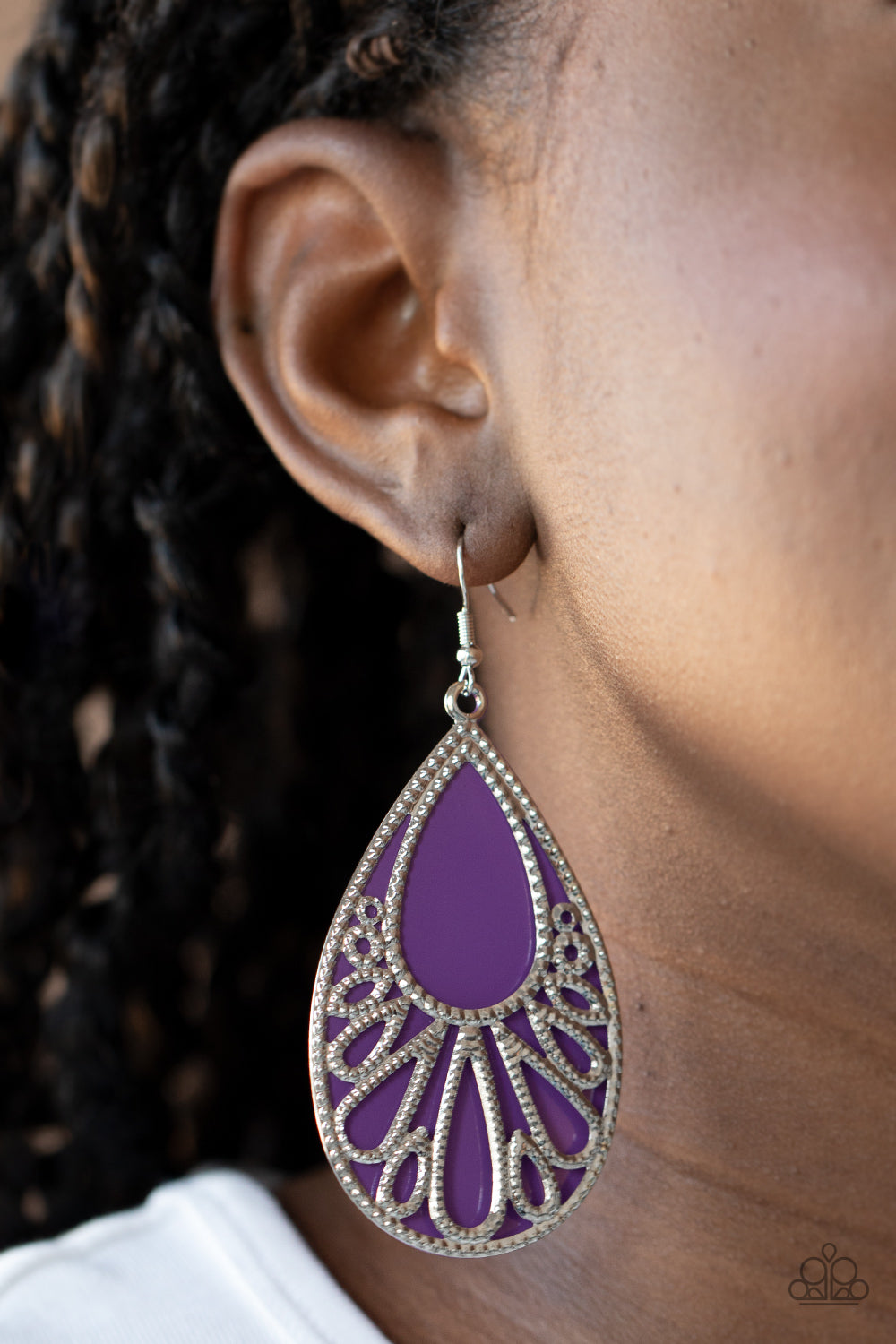 Loud And Proud Purple Earring Paparazzi Accessories