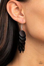 Load image into Gallery viewer, Now You SEQUIN It - Black Earrings Paparazzi Accessories