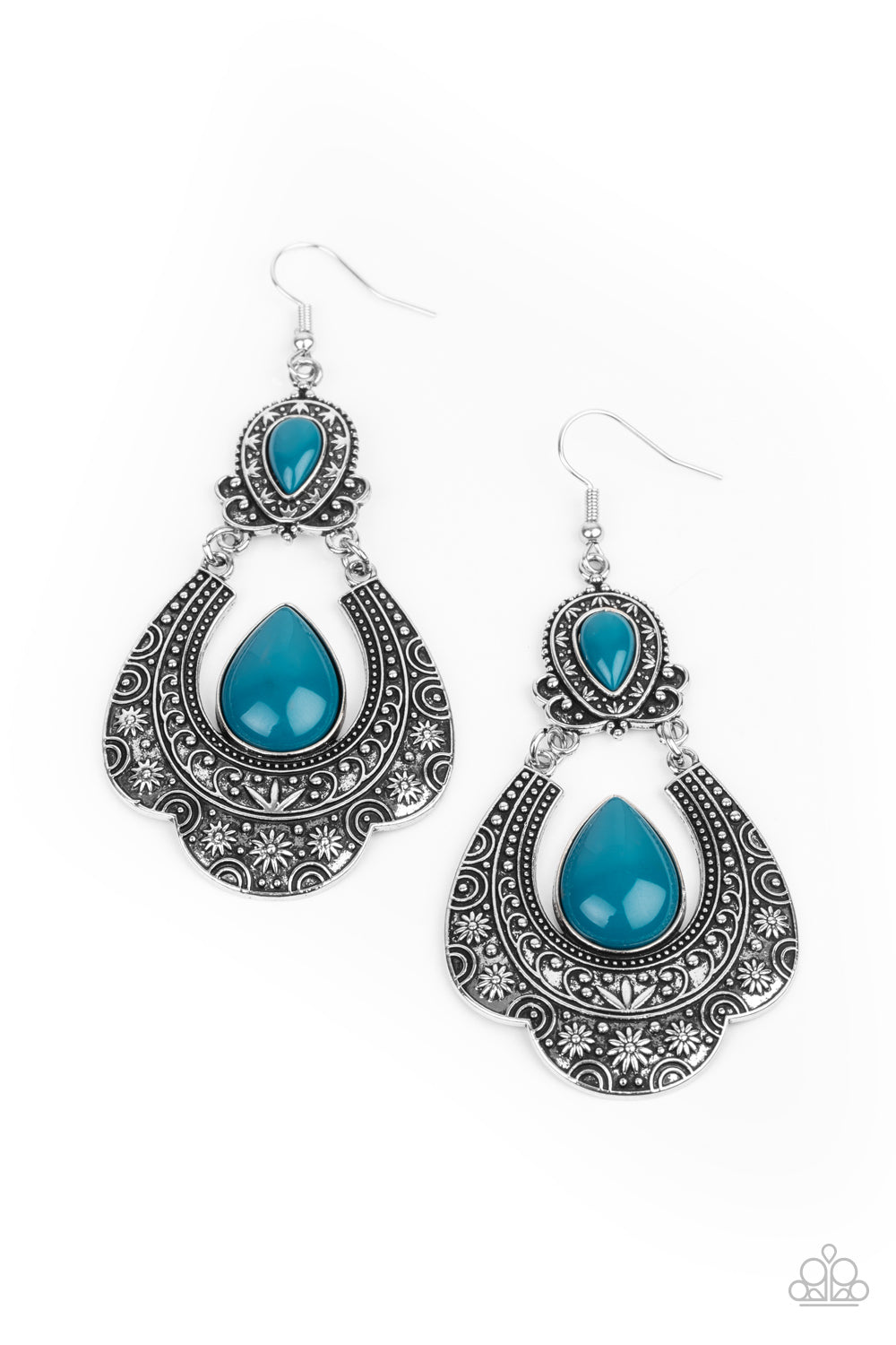 Rise and Roam - Blue Earrings Paparazzi Accessories