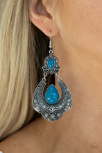 Load image into Gallery viewer, Rise and Roam - Blue Earrings Paparazzi Accessories