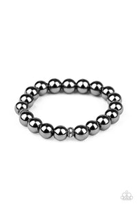 gunmetal,stretchy,urban,Resilience - Black Gunmetal Stretchy Bracelet