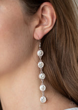 Load image into Gallery viewer, Trickle Down Twinkle - White Rhinestone Earring Paparazzi Accessories
