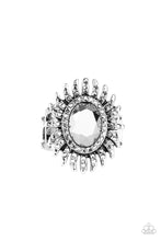 Load image into Gallery viewer, Ultra Luxe - Silver Hematite Rhinestone Ring Paparazzi Accessories