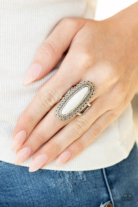 white,Wide Back,Mystical Mesa - White Ring