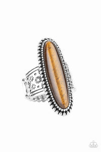 brown,tiger's eye,Wide Back,Ultra Luminary - Brown Ring