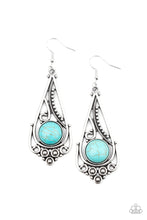 Load image into Gallery viewer, Canyon Climate - Blue Earrings Paparazzi Accessories