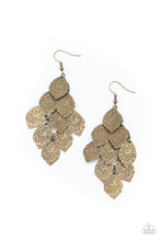 Load image into Gallery viewer, Loud and Leafy - Brass Earrings Paparazzi Accessories