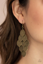 Load image into Gallery viewer, Loud and Leafy - Brass Earrings Paparazzi Accessories