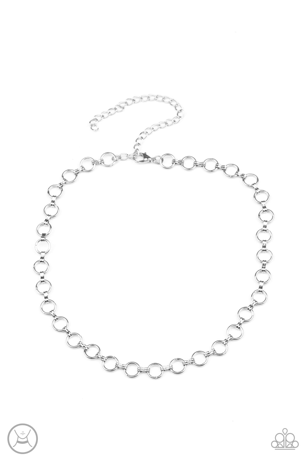 Insta Connection - Silver Choker Necklace Paparazzi Accessories