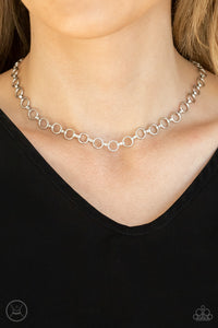 choker,silver,Insta Connection - Silver Necklace