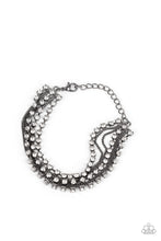 Load image into Gallery viewer, Thats a Smash! - Black Gunmetal Rhinestone Bracelet Paparazzi Accessories