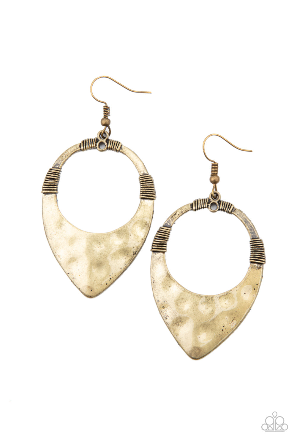 Instinctively Industrial - Brass Earrings Paparazzi Accessories