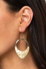 Load image into Gallery viewer, Instinctively Industrial - Brass Earrings Paparazzi Accessories