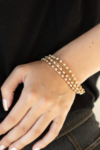 gold,lobster claw clasp,rhinestones,Thats a Smash! - Gold Bracelet