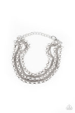 Load image into Gallery viewer, Thats a Smash! - White Rhinestone Bracelet Paparazzi Accessories