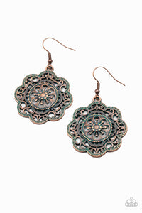 copper,fishhook,Western Mandalas - Copper Earrings