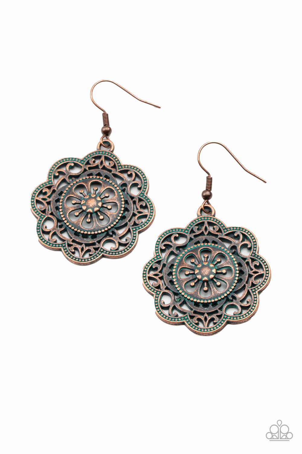 Western Mandalas - Copper Earrings Paparazzi Accessories