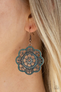 copper,fishhook,Western Mandalas - Copper Earrings