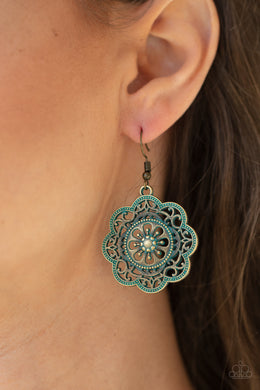 Western Mandalas - Brass Earrings Paparazzi Accessories