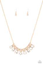 Load image into Gallery viewer, Sparkly Ever After - Gold Rhinestone Necklace Paparazzi Accessories