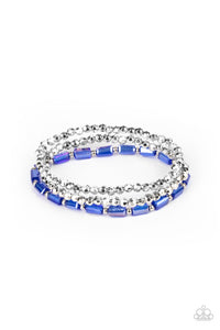 blue,stretchy,Elegant Essence - Blue Stretchy Bracelets