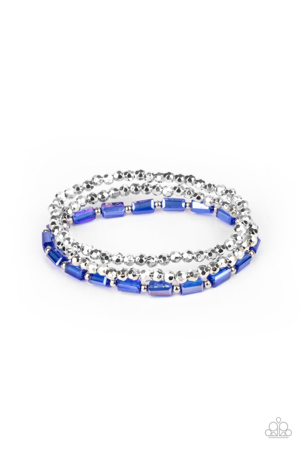 Elegant Essence - Blue Stretchy Bracelets Paparazzi Accessories