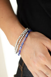 blue,stretchy,Elegant Essence - Blue Stretchy Bracelets