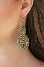 Load image into Gallery viewer, Metro Metalhead - Brass Earrings Paparazzi Accessories