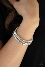 Load image into Gallery viewer, Elegant Essence - Silver Stretchy Bracelets Paparazzi Accessories