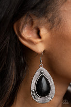 Load image into Gallery viewer, Western Fantasy - Black Stone Earrings Paparazzi Accessories