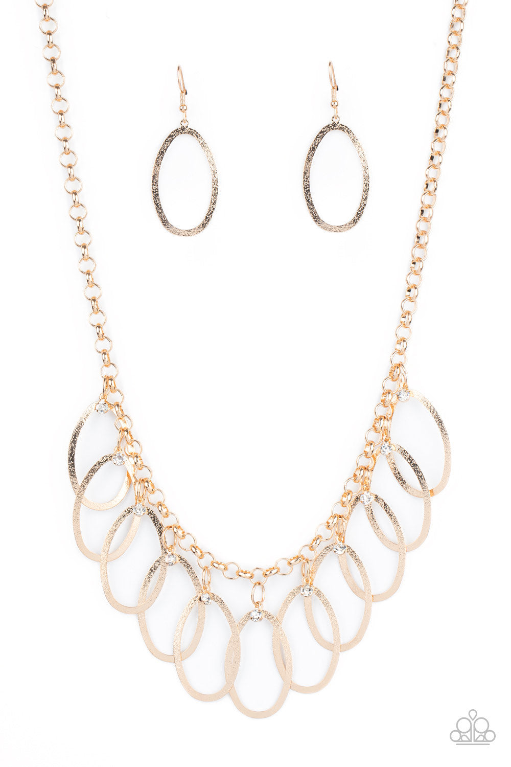 Double OVAL-time - Gold Necklace Paparazzi Accessories