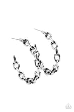 Load image into Gallery viewer, Stronger Together - Silver Hoop Earrings Paparazzi Accessories